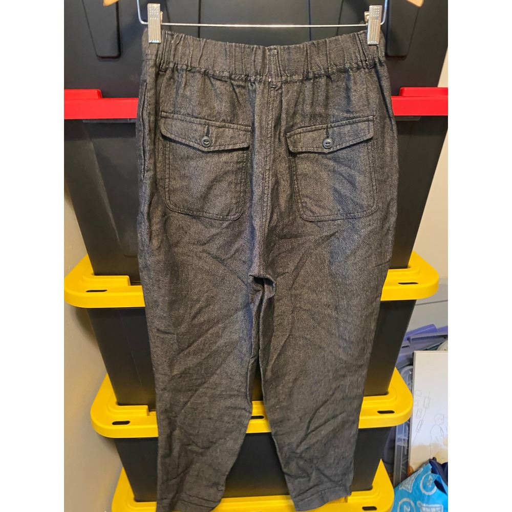 Poetry Linen Wool Tapered Trousers 6 Gray Textured Minimalist Lagenlook Academia - Picture 5 of 5